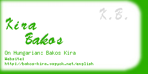 kira bakos business card